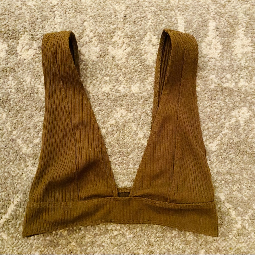 Brown bra top